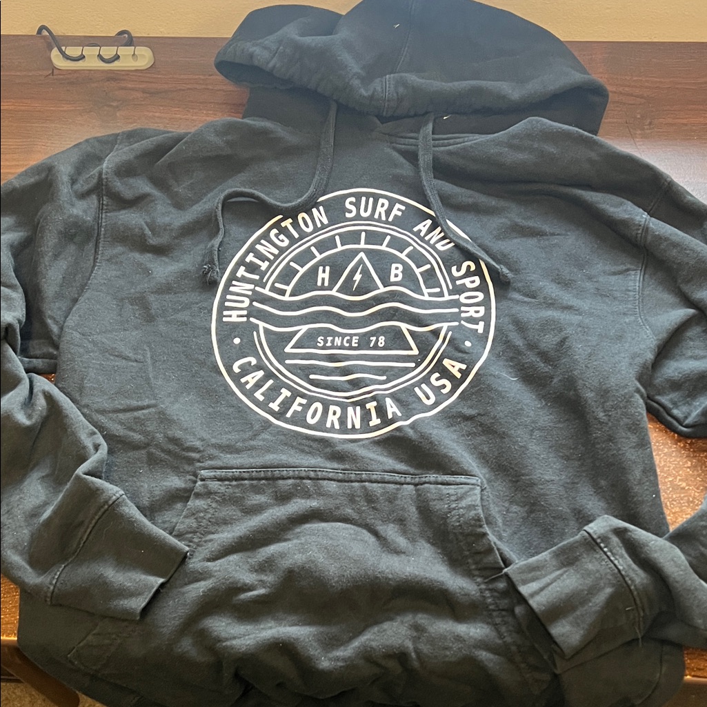Mens Huntington Surf And Sport Shop Black Hoodie